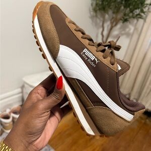 Puma Easy Rider Women's Brown and White Sneakers